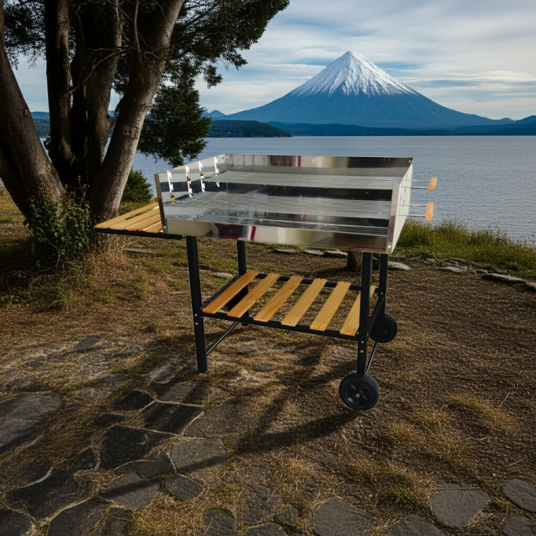 Igpro - Parrilla Carbón Acero Inoxidable Con Ruedas