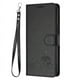thumbnail image 1 of Funda tipo cartera FOXDOCK para iPhone 12 Pro con soporte, ranuras, RFID, diseño de gato, 1 of 5
