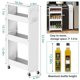 thumbnail image 4 of Carrito De Almacenamiento De Metal Delgado De 4 Niveles 42x15x83 Cm Blanco, 4 of 9