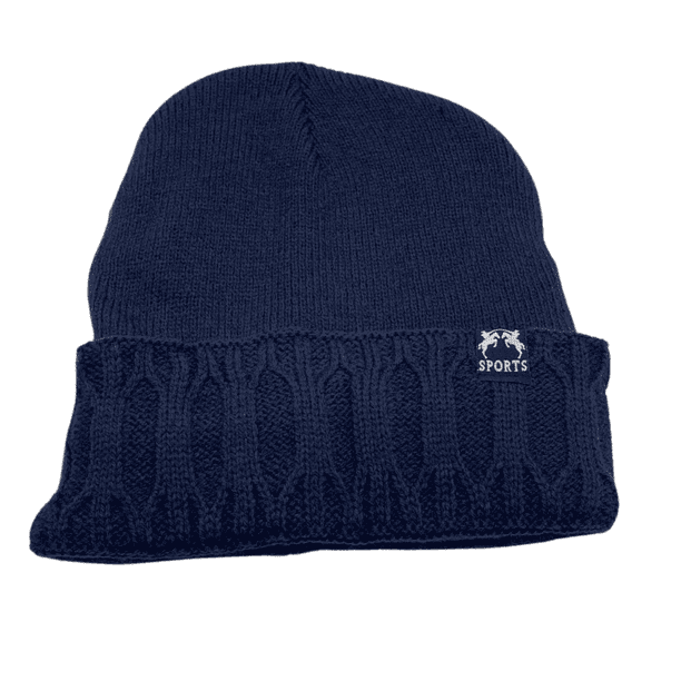 Gorro Beanie Con Doblez Y Tejido Unicolor Forro Chiporro