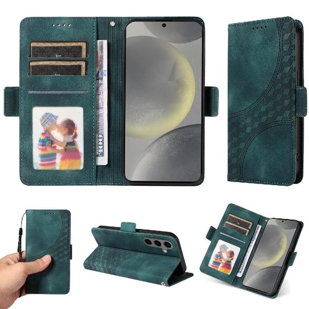 Carcasa FOXDOCK Samsung Galaxy S24 Plus de cuero PU, diseño acolchado clásico, protección contra caídas y rayones