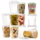 thumbnail image 1 of PLASTICPRO Pack de 12 contenedores de alimentos con tapa giratoria y rosca transparente - 32 oz, reutilizables para preparación de comidas - Apto para congelador y microondas, plástico transparente, 1 of 8