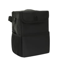 Xusx111 - Basura De Coche Con Tapa Bolsillos De Almacenamiento De La Lata De Basura Del Vehículo A Prueba De Fugas Que Cuelgan Bolsa De Basura Del Coche Impermeable Para Suv Negro