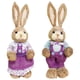 thumbnail image 5 of 2x Straw Pascua De Pascua Decoración De La Foto De La Foto Estatuas De Conejito Para Mesa, 5 of 5