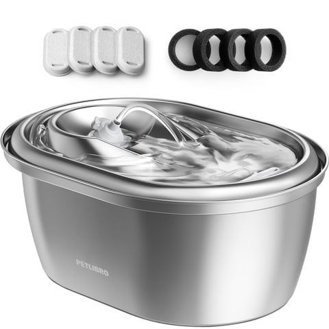 Fuente De Agua Petlibro De Acero Inoxidable 3L Para Gatos/Perros