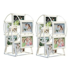 Genérico - Porta Retrato Giratorio 12 Fotos Blanco Decoración Elegante
