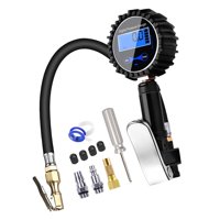 Magideal - Inflador De Neumáticos Digital Con Manómetro 3-200Psi Clip De Línea De Aire Compresor Lcd Accesorios De Mandril De Aire Se Adapta A Camión Motocicleta Estilo B