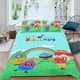 thumbnail image 2 of Los Kiboomers Conjunto de sábanas temático, trío de piezas, cómodo y amigable con la piel, diseño único, regalo de decoración para el hogar para familiares, amigos y fans, 90 cm * 190 cm, 2 of 6