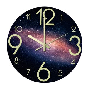 Magideal - Reloj De Pared Luminoso, Relojes De Pared Silenciosos Que No Hacen Tictac Que Funcionan Con Pilas, Función De Lámpara Fácil De Leer Para B