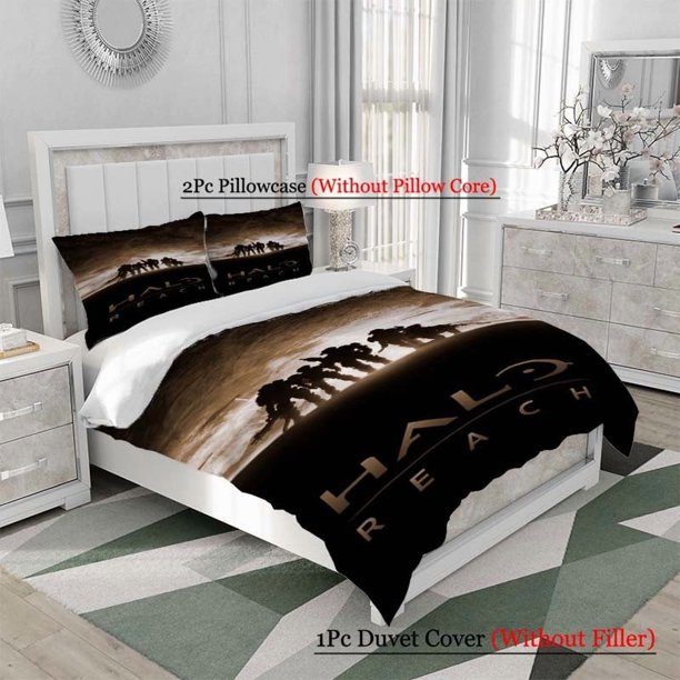 3pcs Halo Reach Spartan Pattern Bedding Set Soft and Comfortable