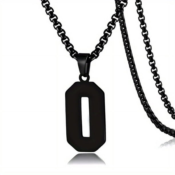1pc Stylish Stainless Steel Men's Athletes Number Pendant Necklace - Perfect for Baseball, Basketball, and Football Teams - Long Chain Necklace with Sports Number - Ideal Gift for Boys
