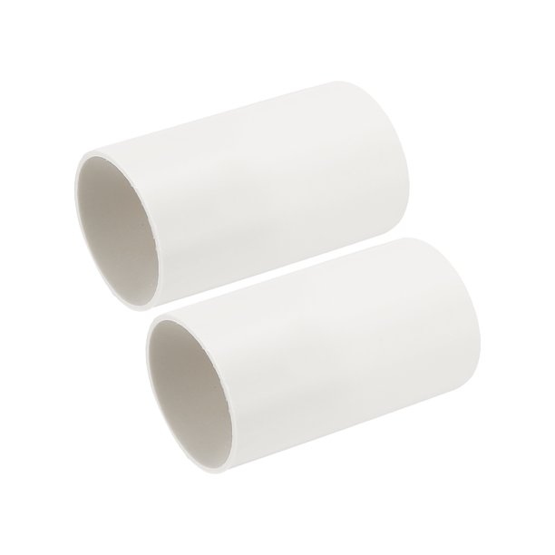 Uxcell Conducto de Ventilación Redondo de 2" Pulgadas, Tubo de Plástico de 4" Pulgadas de Largo para Reemplazo de Suministro de Calefacción y Refrigeración del Sistema de Ventilación AC, 2 Piezas