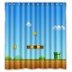 thumbnail image 1 of Cortina de ducha divertida del juego Super Mario, juego de cortina de baño con ganchos, tamaño 66 x 72 pulgadas, 1 of 3