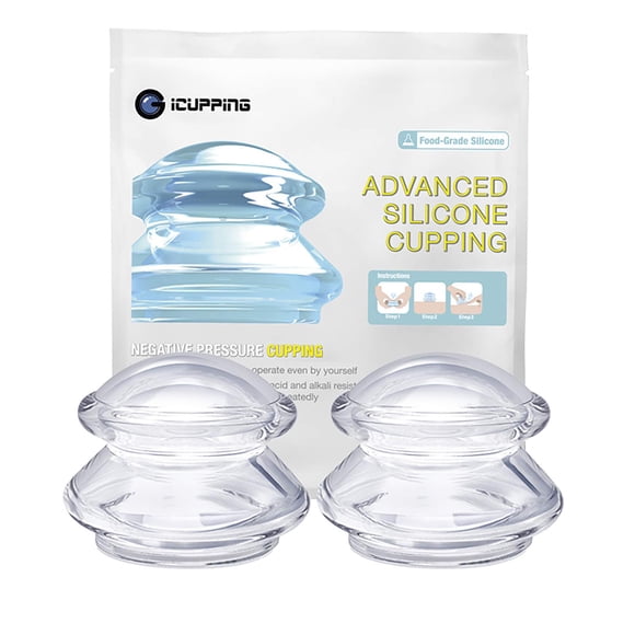 Masajeador ICUPPING Juego de Ventosas de Silicona Grande 7,5 cm
