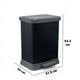 thumbnail image 2 of Basurero De Pedal Con Porta Bolsa 40 Lts Lexuss Reyplast, 2 of 3