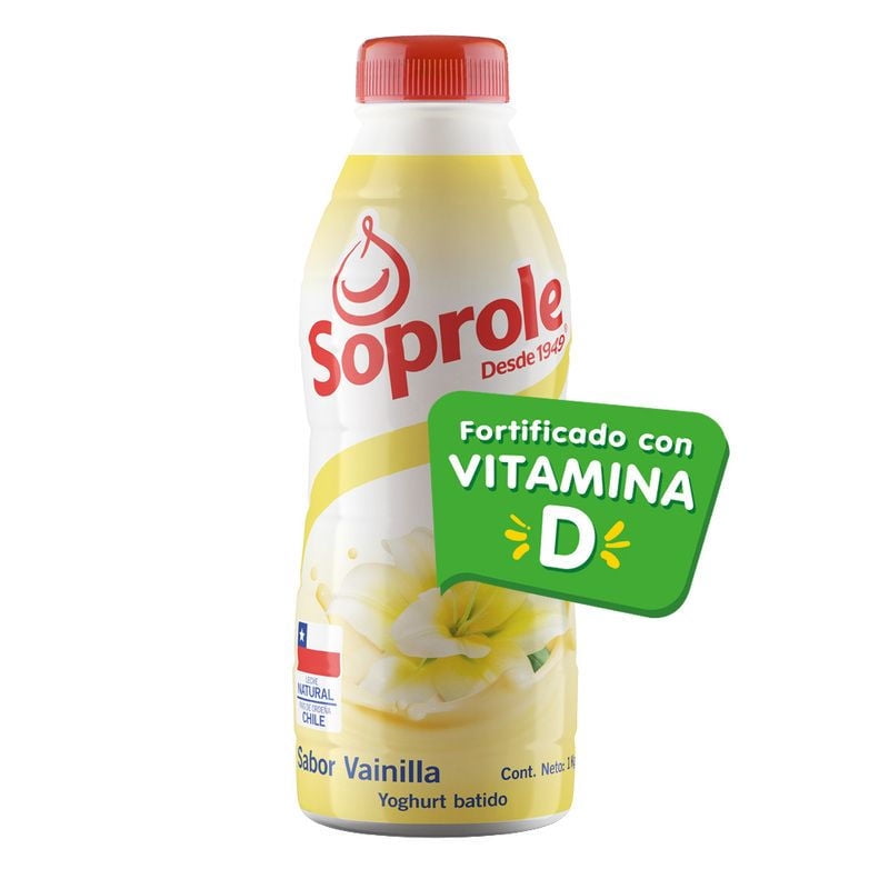Yoghurt Batido Sabor Vainilla Botella 1000 ml Soprole