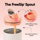 thumbnail image 2 of Vaso Owala FreeSip de acero inoxidable, 180 ml, color naranja/marrón, 2 of 6
