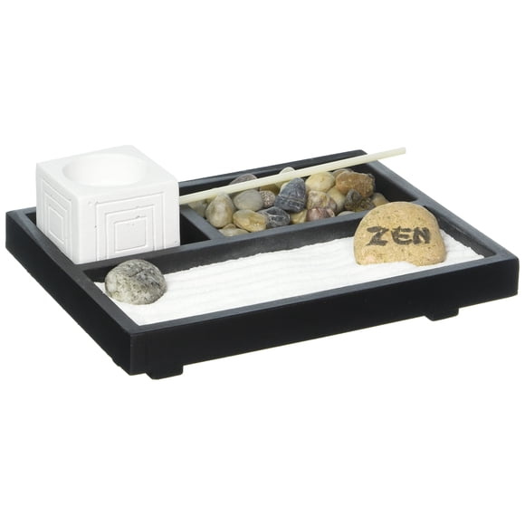 Kit Decorativo De Jardín 13053 Mesa Zen 18 Cm Color Beige