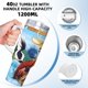 thumbnail image 5 of Temporada de Caza Vaso aislado de acero inoxidable con asa, diseño temático, regalo para familia, amigos y fans; incluye pajita y encaja en el portavasos estándar, 40 oz, 5 of 6