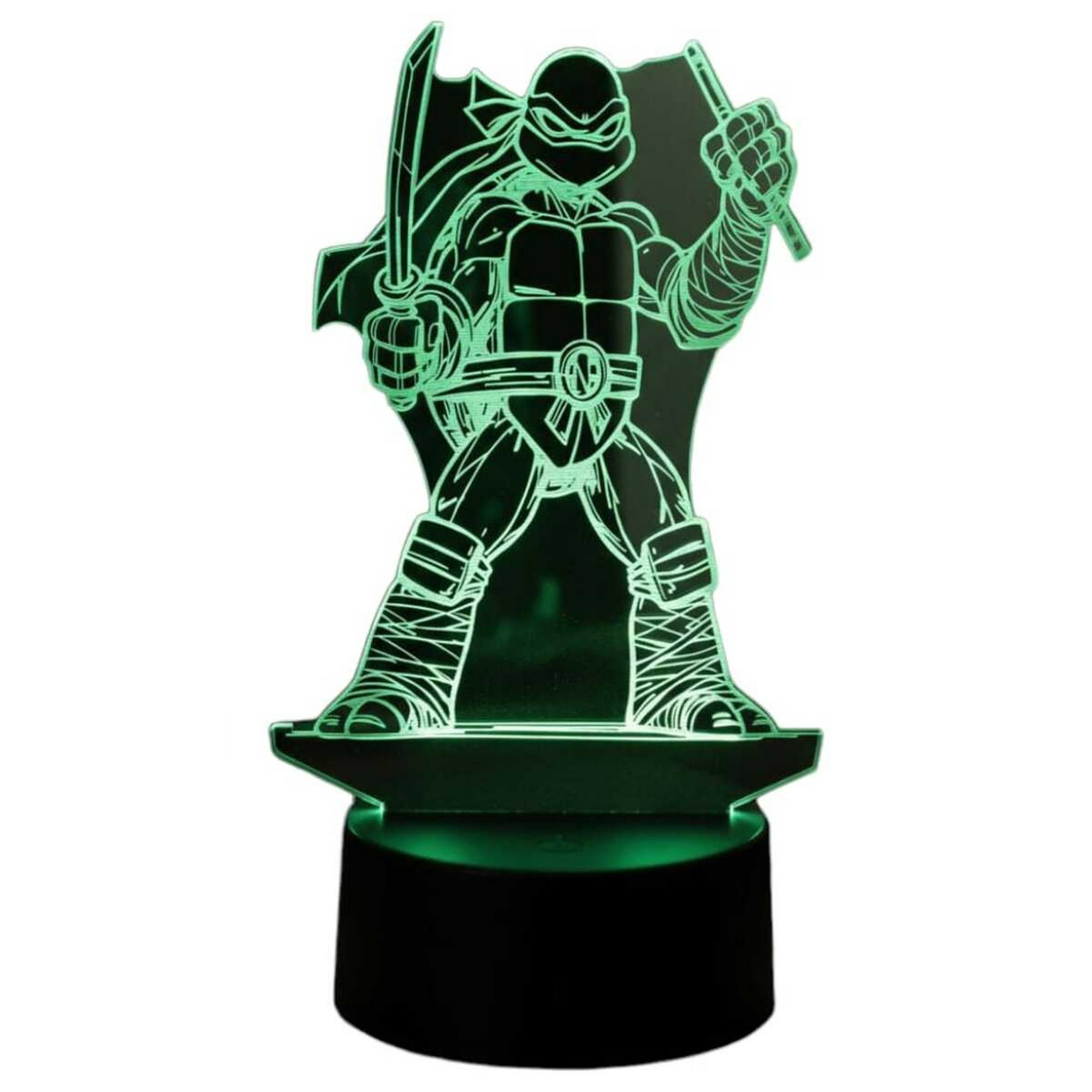 Lampara Ilusion 3d Tortuga Ninja De 7 Colores, Base Touch