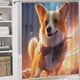 thumbnail image 5 of Corgi theme 4 piece Shower Curtain Set With Rugs Waterproof Bathroom Decor Set Includes Bath Mat U shaped Rug Toilet Lid Cover And Curtain With Hooks, 5 of 6
