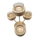 thumbnail image 4 of Candelabro Votivo Vela Stand Escritorio De Madera De Vidrio De Madera Copa De Candelabros, 4 of 5