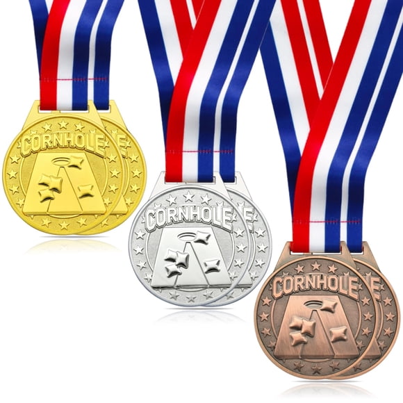 Medallas de Cornhole Donrime 6,5 cm Oro, Plata y Bronce
