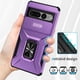 thumbnail image 5 of Funda Armada para Google Pixel 7 Pro con Tapa Deslizante y Soporte Magnético Giratorio Morado, 5 of 5