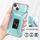 thumbnail image 4 of Funda Armada para iPhone 14 con Tapa Deslizante y Soporte Magnético Giratorio Verde, 4 of 5
