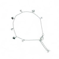 Tiana Joyas - Pulsera Con Corazones Y Circones De Plata 925