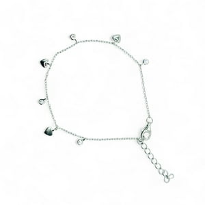 Tiana Joyas - Pulsera Con Corazones Y Circones De Plata 925