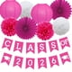 thumbnail image 1 of Banner Decorativo Para Fiesta De Graduación Con Pompones Y Flores Colgantes, 1 of 6