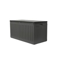 Qrubber - Bodega Multiuso Tipo Baúl Para Exterior Negro/Gris 109X51X55Cm 270 Litros