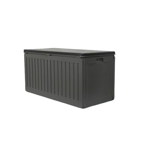 Qrubber - Bodega Multiuso Tipo Baúl Para Exterior Negro/Gris 109X51X55Cm 270 Litros