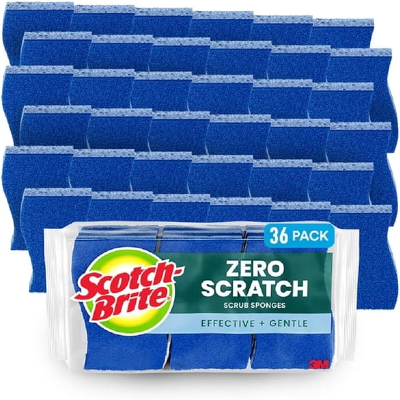 Esponjas Scotch-Brite Zero Scratch Pack de 36 para Antiadherentes