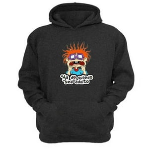Genérico - Polerón Canguro Carlitos Dibujos Animados Gris Oscuro Talla Xs Unisex