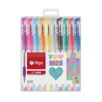 Roller Gel Gel Pop / Estuche 10 Glitter 1 Un Filgo