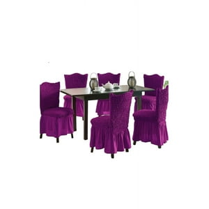 Genérico - Set De 6 Und. Fundas Turcas Sillas Morado