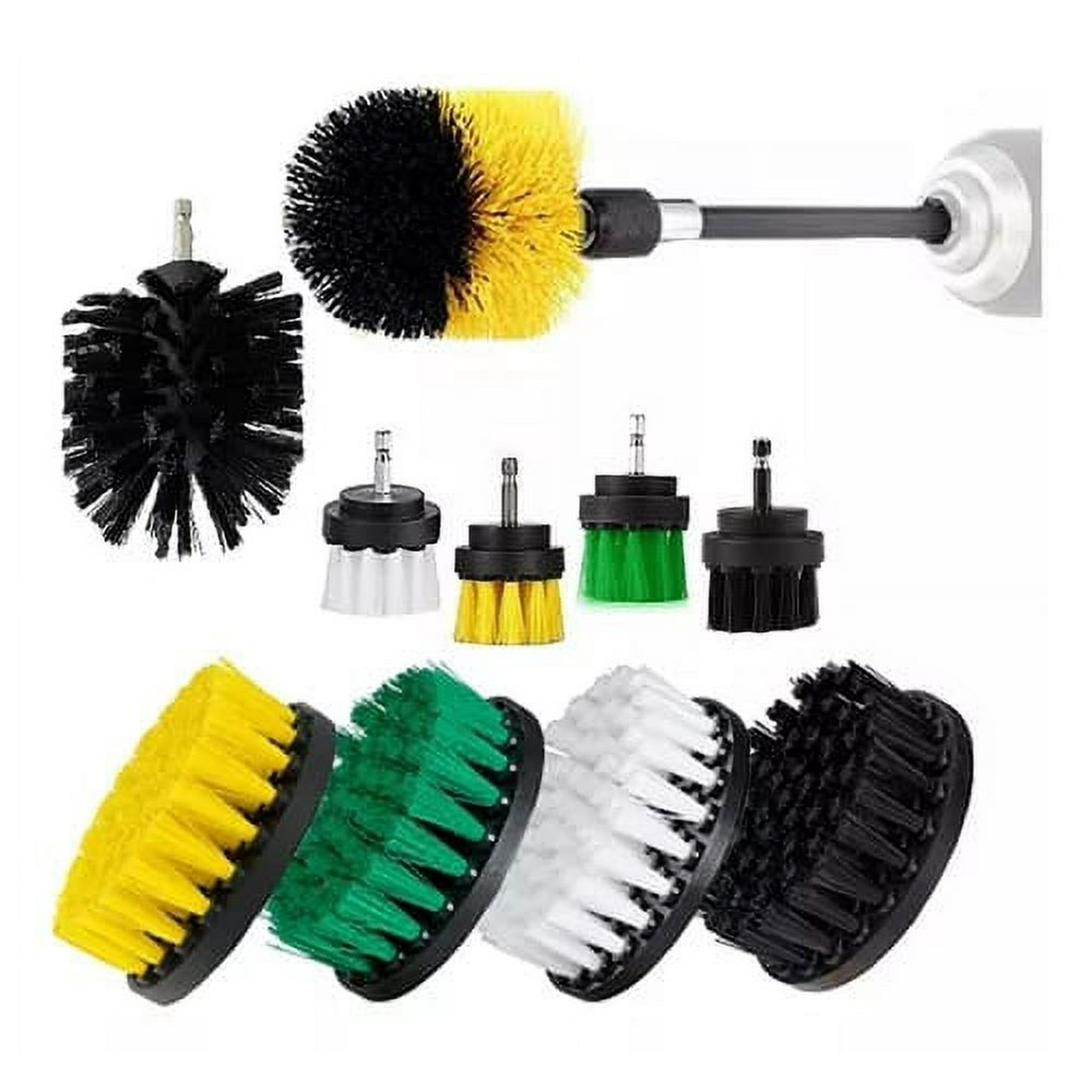 Partyglobos - Cepillos De Limpieza Para Taladro Set X10 Auto Hogar Tapiz Remuver