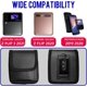 thumbnail image 2 of Funda para Galaxy Z Flip 3 5G, estilo vertical de piel vegana negra con trabilla para cinturón, clip metálico y cierre magnético, para Samsung Z Flip 5, Z Flip4, Z Flip3, Huawei P50 Pocket y Huawei Po, 2 of 7