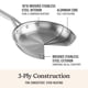 thumbnail image 3 of Juego de utensilios de cocina Calphalon de acero inoxidable cepillado de 3 capas, 3 of 5