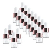 Magideal - Botellas Cuentagotas De 20 Piezas, Dispensador Dispensador De Vidrio Transparente Portátil, Contenedores De Punta Para Gotero De Líquido Para Ojos, La , 1Ml