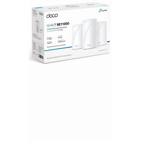 Sistema Wi-Fi TP-Link Deco BE11000 Multi-Gig Whole Home 7, paquete de 3