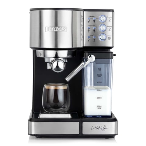 Thomas - Cafetera Expresso Lattekaffee Th-160Deli 1.8 Litros 1350W Negro/Gris
