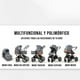 thumbnail image 4 of Coche Cuna Accesorios Bebé 5 En 1 Plegable Multifuncional, 4 of 8