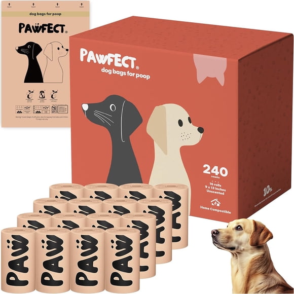 Bolsas Pawfect Biodegradables Antiderrame 240 Unidades 33 x 23 cm