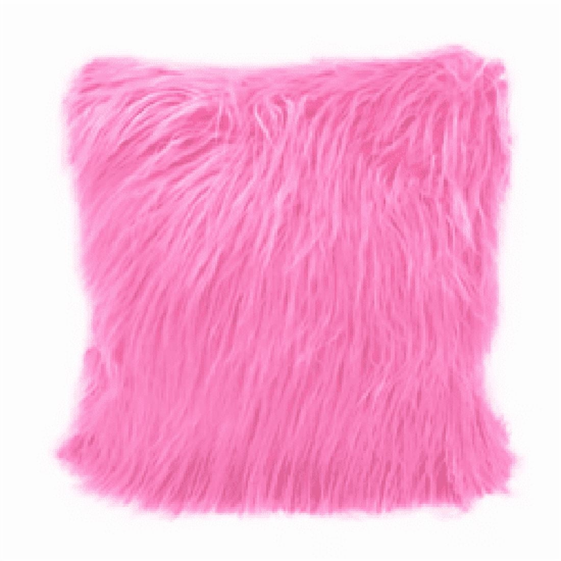 Genérico - Fundas De Cojín Peluditas 45x45 Cm Color Fucsia