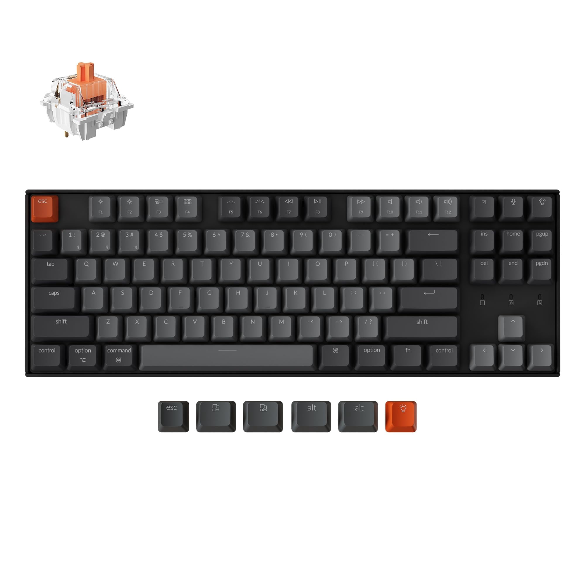 Teclado Mecánico Inalámbrico Keychron K8 Silent Red Switch