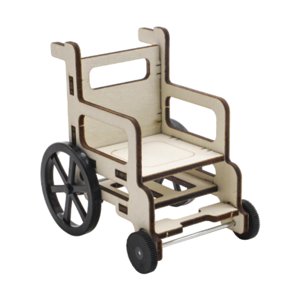 Bothyi - Modelo De Silla De Ruedas, Juguete, Rompecabezas De Madera, Kit De Construcción, Juguete Sin Pintar, Juguete De Ensamblaje Diy