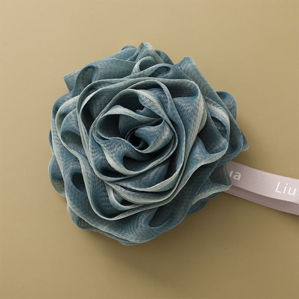 1 pc Deep Cleaning Rose Bath Flower Ball - Exfoliating Pouf Ball for Soft and Smooth Skin